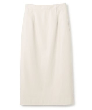 BEIGE， DUPHOT / フェイクレザースカート Ecru