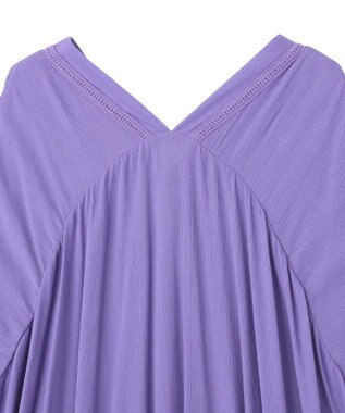 Green Parks ハシゴレースレーヨンクレープチュニック Purple