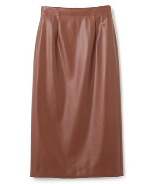 BEIGE， DUPHOT / フェイクレザースカート Camel