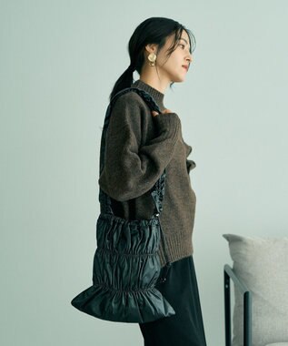 YECCA VECCA 【CONTROL FREAK】ギャザー2WAYバッグ Black