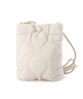 UNBILLION cachecache ナイロンキルティングスマホショルダー アイボリー