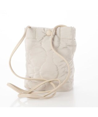 UNBILLION cachecache ナイロンキルティングスマホショルダー アイボリー