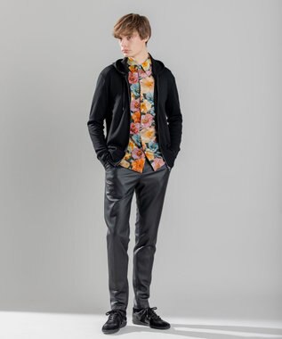 JOSEPH HOMME FINE WOOL PONTI HOODIE ブラック系