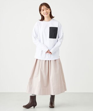 SHARE PARK LADIES 【UVカット・吸水速乾・ストレッチ・軽量 】ＺＩＰポケットＴシャツ（S・Mサイズ） アイボリー系