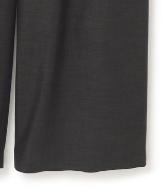 23区 S 【洗える】トリアセスラブストレッチ ワイド パンツ ブラック系