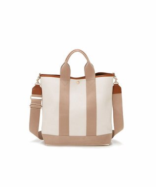 TOPKAPI 【Breath TOPKAPI】スコッチグレイン ネオレザー 縦型 A4 トート バッグ ショルダー付き L ペールベージュ