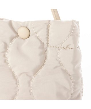 UNBILLION cachecache ナイロンキルティングスマホショルダー アイボリー