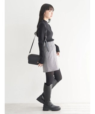 earth music&ecology ミニスカート Hounds Tooth