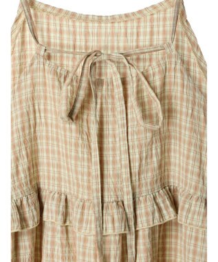 Green Parks ・Ｐｅｔｉｔ　Ｆｌｅｕｒ　チェックティアードキャミワンピ Green