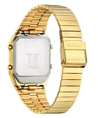 CITIZEN 【レトロフューチャーなデザイン】80年代に一世を風靡したアナデジテンプ ゴールド