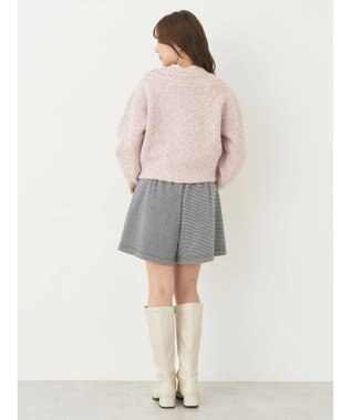 earth music&ecology ラメスラブニットカーディガン Pink