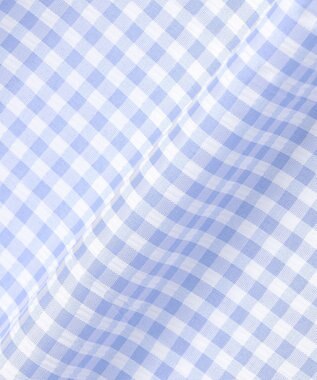 ANY KIDS ギンガム ドッキングワンピース サックスブルー系