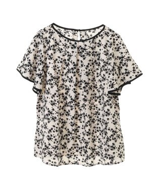 Green Parks アソートバタフライスリーブブラウス Flower
