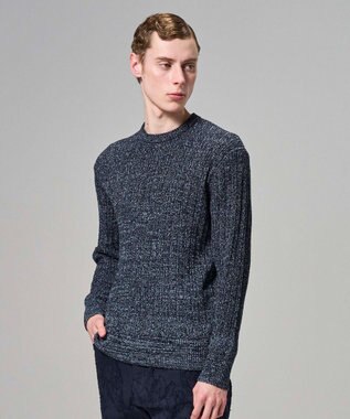 JOSEPH HOMME 【HIGH GRADE LINE】バルキーコットンノットリブ　クルーネックニット