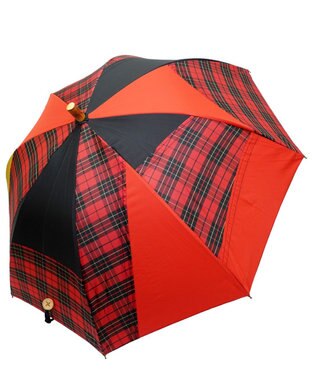 +RING 【限定/日本製】晴雨兼用傘（長ショート） RED-CHK SR428 赤