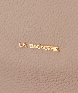 LA BAGAGERIE スクエアレザー2WAYショルダーバッグ グレージュ