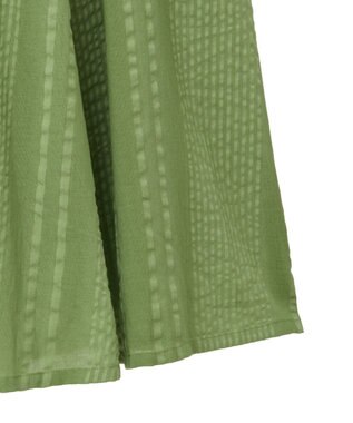 Green Parks Ｉ　シアーサッカーギャザースカート Ivory