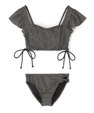 San-ai Resort（三愛水着楽園） ショルダーフリルノンワイヤービキニ 9M 　【San-ai Resort（サンアイリゾート）】 ブラック