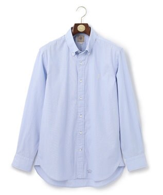 J.PRESS MEN 【WEB限定】ポプリンヘアラインJ刺繍シャツ/B.D サックスブルー系1