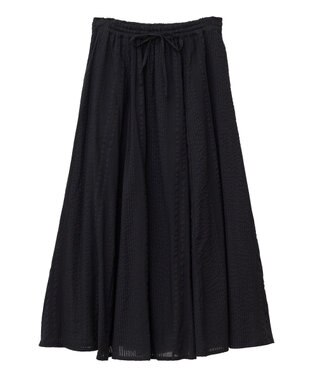 Green Parks Ｉ　シアーサッカーギャザースカート Ivory