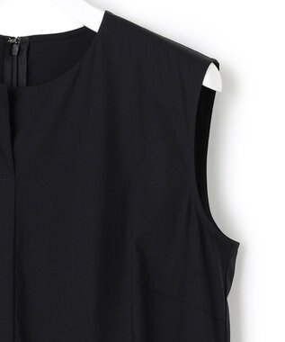 23区 【CLASSY.コラボ/洗える】シャツアンサンブル ワンピース ブラックストライプ×ブラック