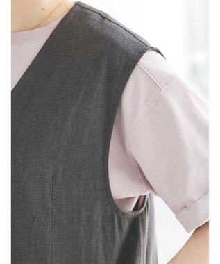 CRAFT STANDARD BOUTIQUE 【キナリノ別注】リネンレーヨンジレベスト Charcoal Gray