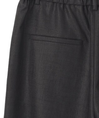 23区 S 【洗える】トリアセスラブストレッチ ワイド パンツ ブラック系