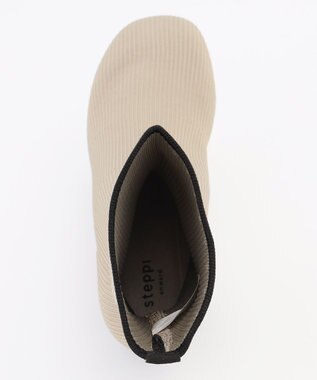 steppi 【防水 / 洗える】オブリークトゥ ブーツ カーキベージュ