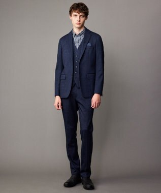 JOSEPH ABBOUD 【キングサイズ・ウエストも伸びる！/ストレッチ/弱撥水】ツィーディジャージ パンツ ネイビー系