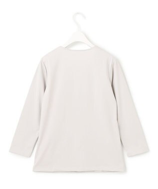 ICB 【洗える】スーペリアジャージー Vネックカットソー ライトグレー系