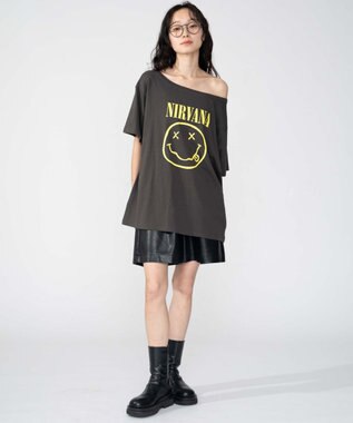 WEGO NIRVANA別注オフショルビッグT 柄1