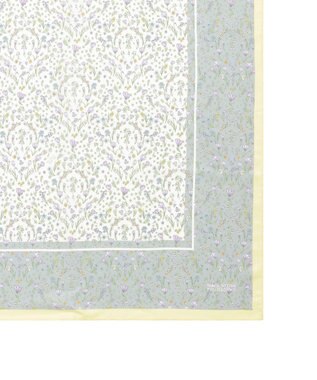 MOONBAT 【シルク100%】MACKINTOSH PHILOSOPHY(マッキントッシュ フィロソフィー）小花柄 シルクプリントスカーフ 日本製 68cm×68cm  UV対策 ミントグリーン