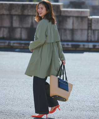 23区 雑材 トートバッグ ナチュラル×ブラック