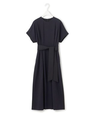 ICB L 【接触冷感・吸水速乾・防シワ・UVケア・洗える】 エステルドライトロ ワンピース ネイビー×ブラック系