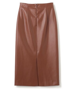 BEIGE， DUPHOT / フェイクレザースカート Camel