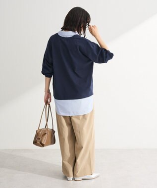 Green Parks 衿レイヤードッキングチュニック Navy