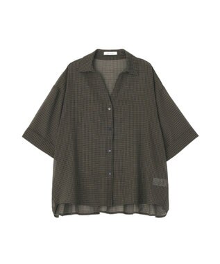 AMERICAN HOLIC 【イージーケア】スキッパーチェックシャツ Black