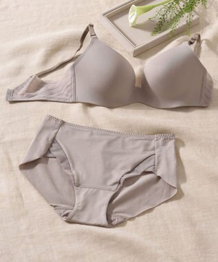 Wing ノンワイヤーブラ 【シンクロブラ】 動いてもズレにくい MB4015 ウイング／ワコール ブラウン