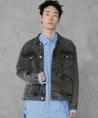 WEGO デニムトラッカージャケット デニムブラックソノタ