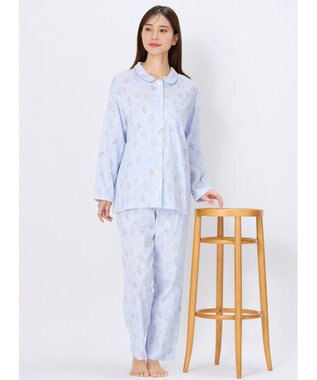 Wing パジャマ 綿100%(本体) 二重ガーゼ 長袖 長ズボン レディース EP7047 ウイング／ワコール