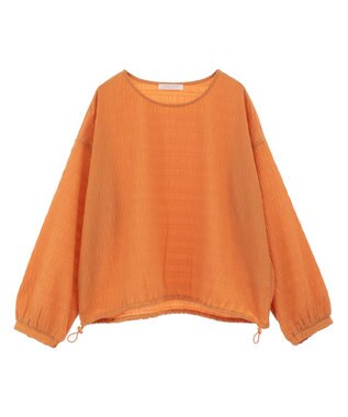 Green Parks 裾ドロスト表面長袖プルオーバー Orange