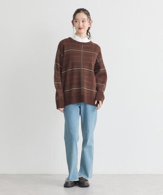 earth music&ecology チビフリルスタンドカラー付け襟 Off White