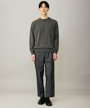 UNFILO MENS 【男女兼用】ソフトサーモ アンチピリングニット クルー チャコール