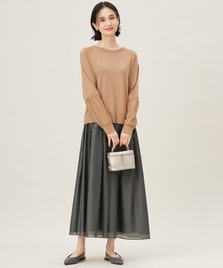 自由区 S 【洗える】エアリー スカート スレート