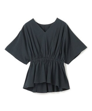 uncrave コットンリネンボイル ペプラムブラウス ブラック