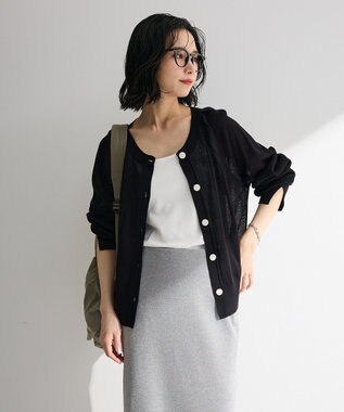 Green Parks 【しのばせカーデ】ポケッタブルＵＶカットニットカーディガン