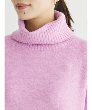 Green Parks ｆｕｗａっとメランジタートルニットプルオーバー Pink