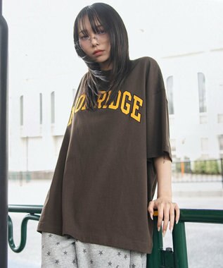 WEGO 【ユニセックス着用ITEM】アクセ付きグラフィックT（SS） ブラウン