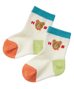 MIKI HOUSE HOT BISCUITS 【9-19cm】クルー丈 ソックスパック2足セット パープル