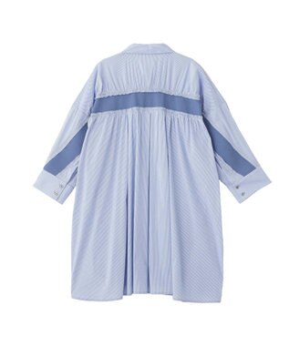 YECCA VECCA リブMIXストライプオーバーシャツ Stripe